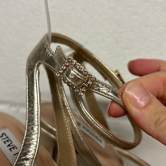 New Steve Madden Larssa Pump gold Platform Heel sz 9.5 sexy stripper pleasure - Picture 4 of 8